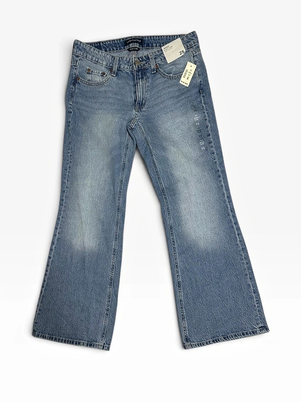 Aeropostale Baggy Flare Non Stretch Jeans Women's Jeans Blue Size 2S NWT